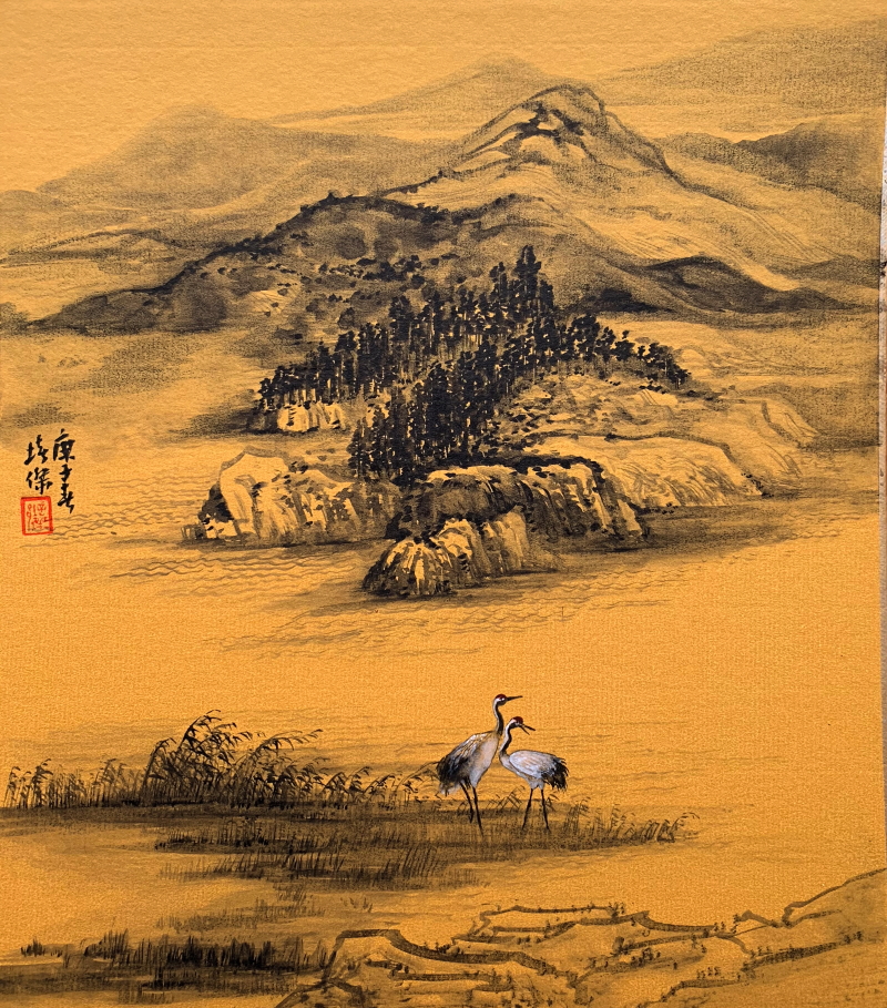 “相伴”作者：张培杰 国画.JPG